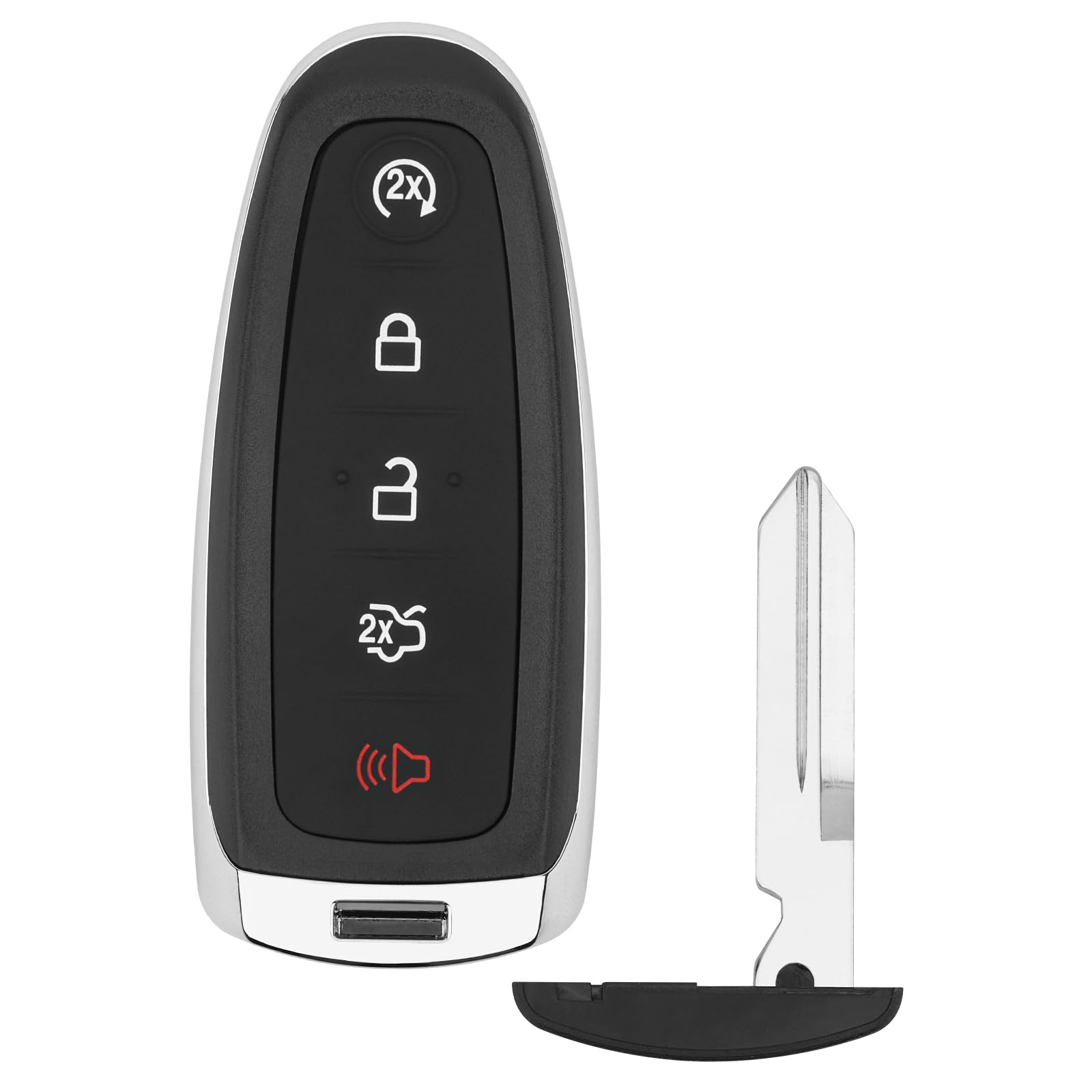 Vurkcy Ford Edge key fob front view showing premium build and button layout.