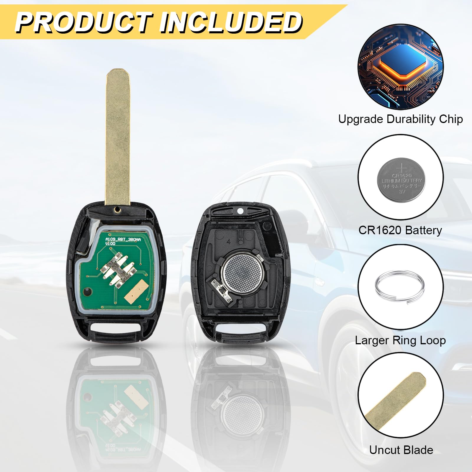 Vurkcy Honda Pilot fob battery inside, pre-installed power for immediate use