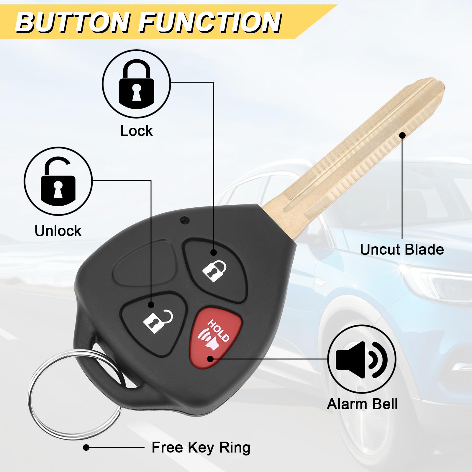 Vurkcy HYQ12BBY chip fob showing pre-installed electronics.