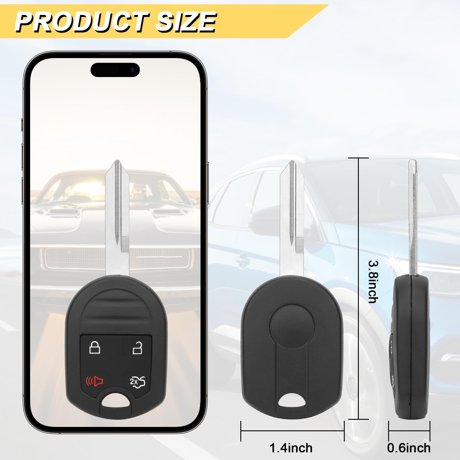 Vurkcy key fob 2pcs electronics inside, ready for seamless replacement.