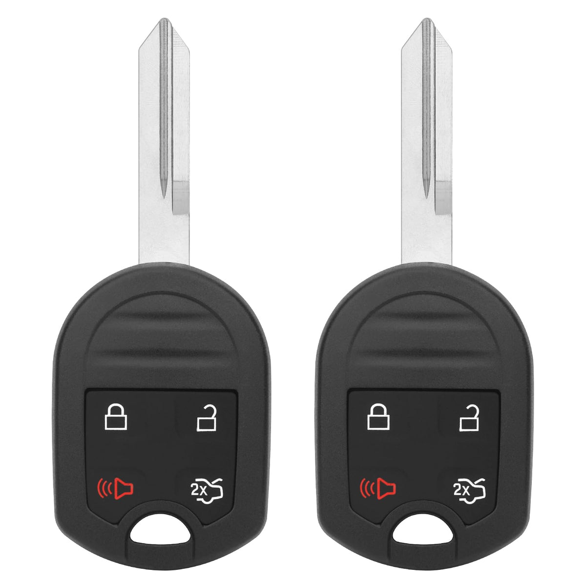 Vurkcy key fob 2pcs front view, compact design for easy handling and quick programming reference.