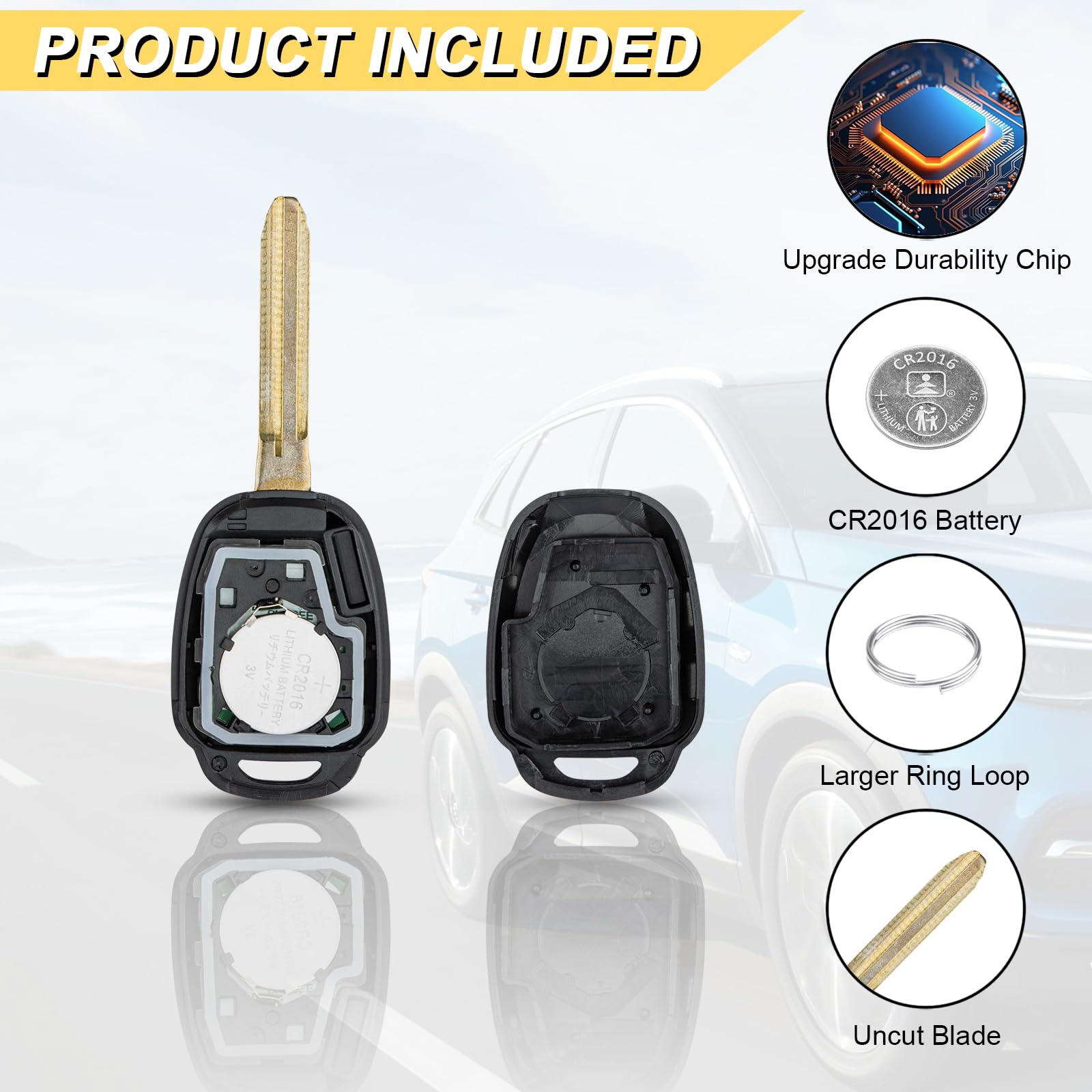 Vurkcy key fob 4Runner badge angle demonstrates premium replacement quality.