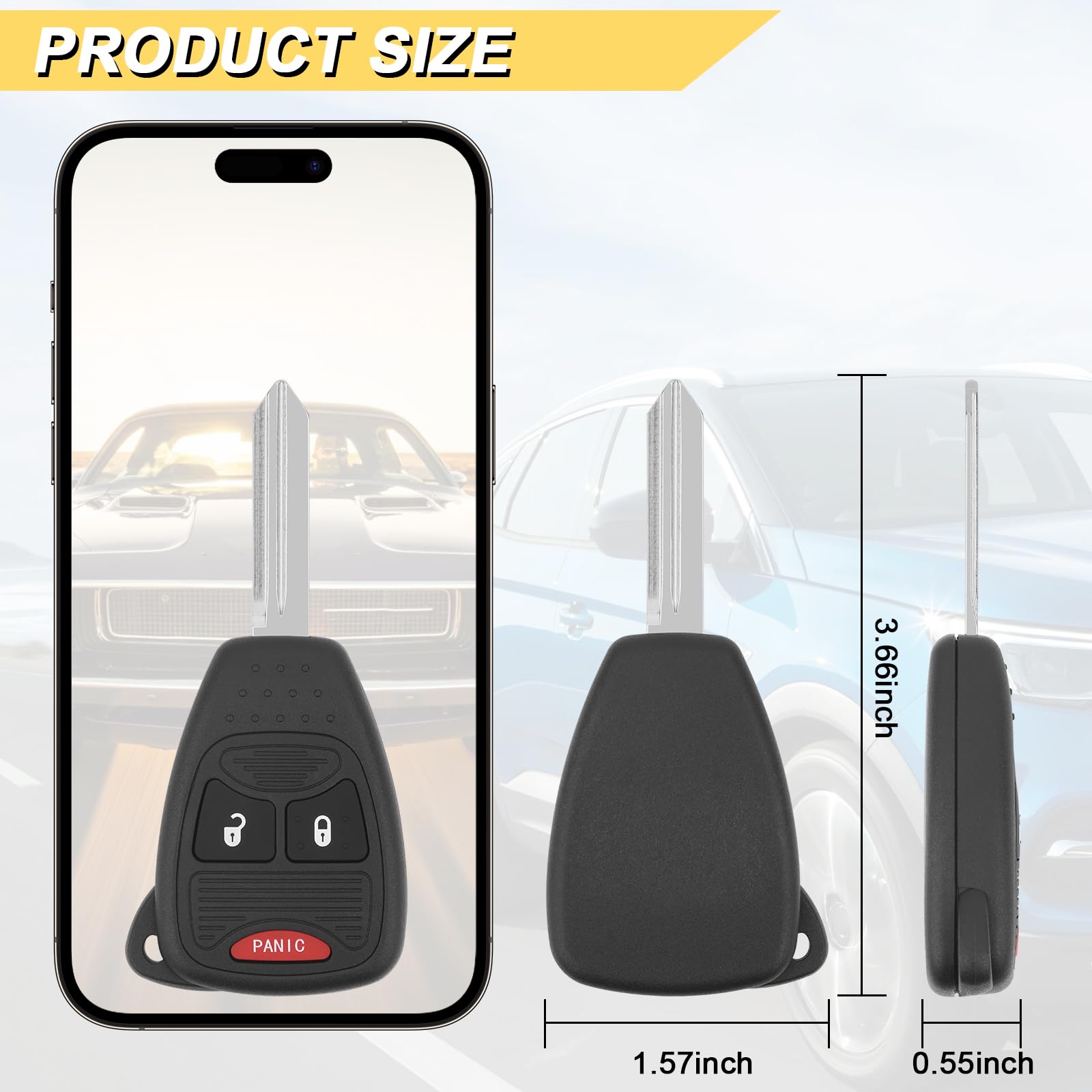 Vurkcy key fob for Avenger, compact design and familiar controls.