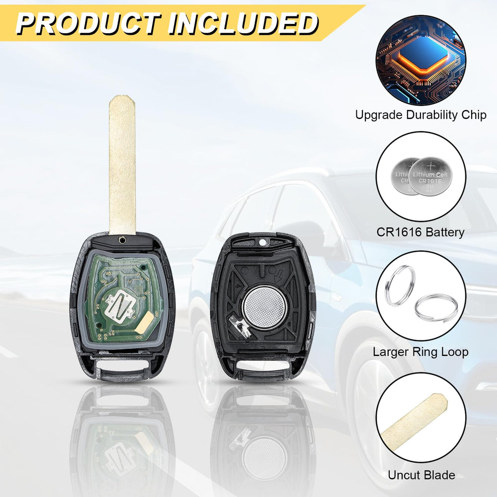 Vurkcy key fob battery compartment open, batteries included for immediate use