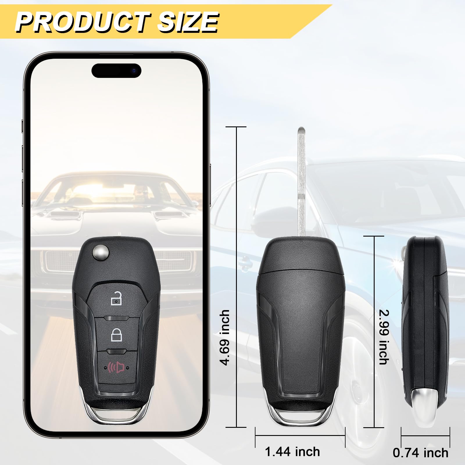 Vurkcy key fob battery preinstalled for quick replacement readiness.