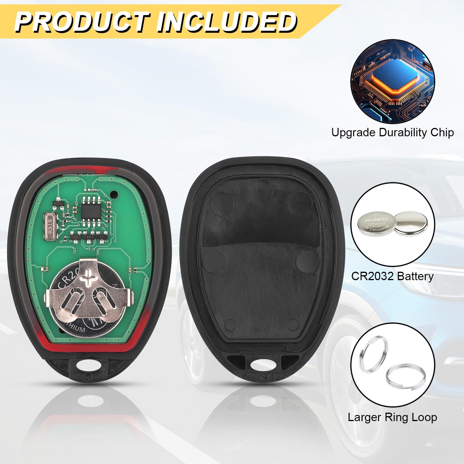 Vurkcy key fob battery preinstalled for immediate use