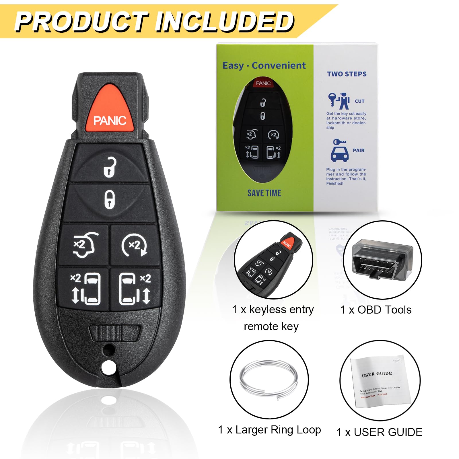 Vurkcy key fob with preinstalled battery saves time