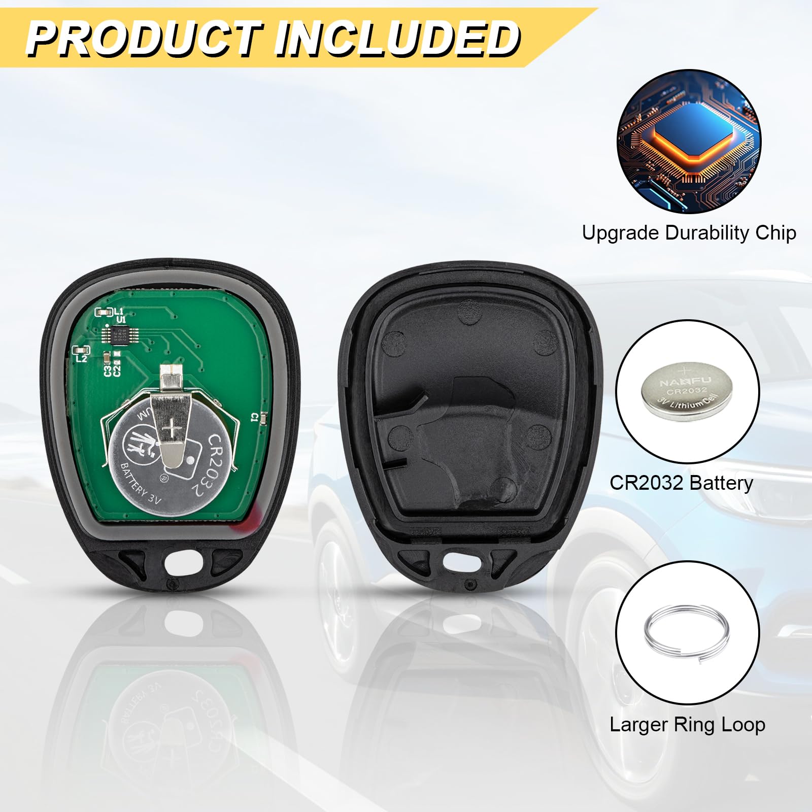 Vurkcy key fob buttons close-up demonstrating precise layout for easy programming