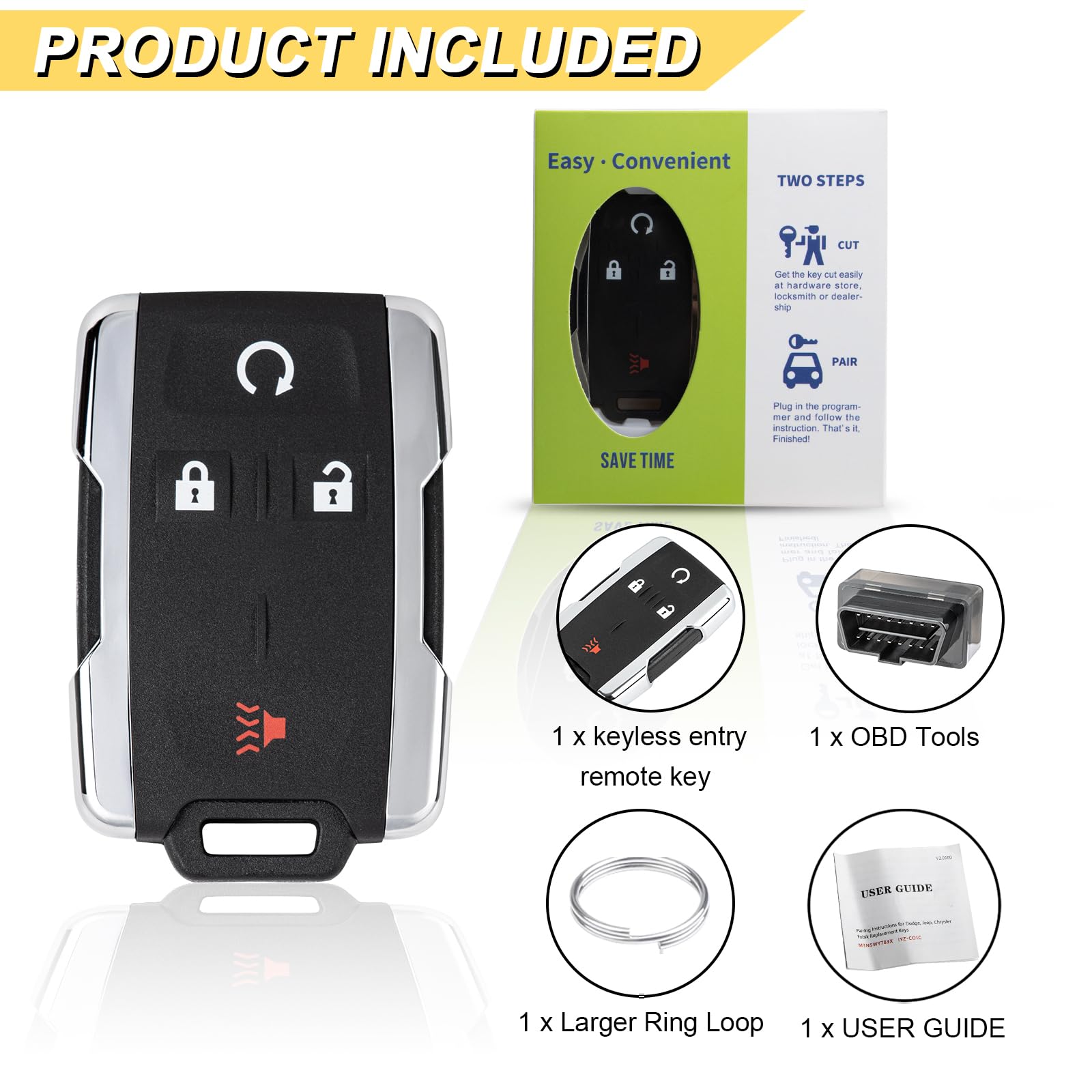 Vurkcy key fob electronics preinstalled for fast use