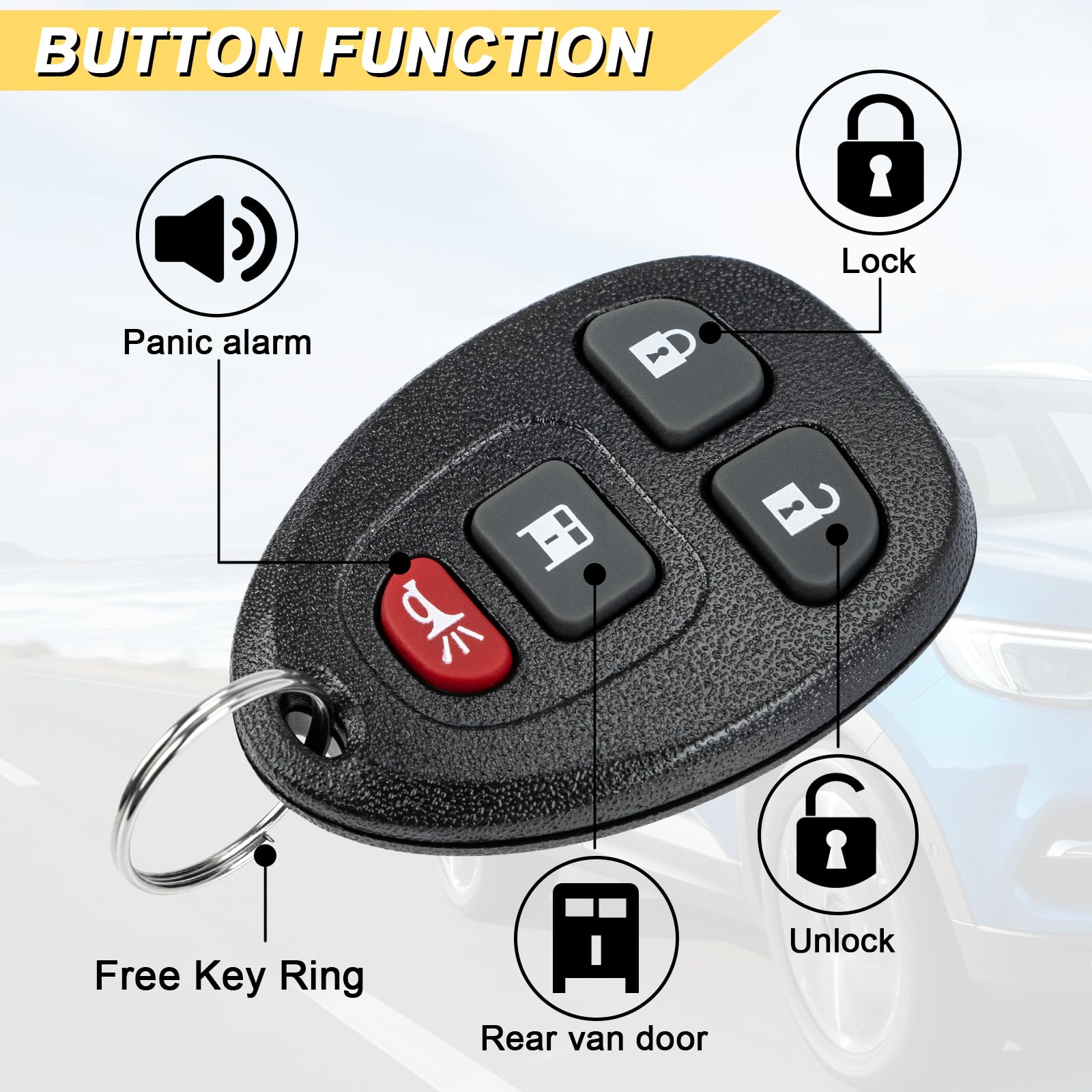 Vurkcy key fob electronics preinstalled for quick replacement and reliable function.