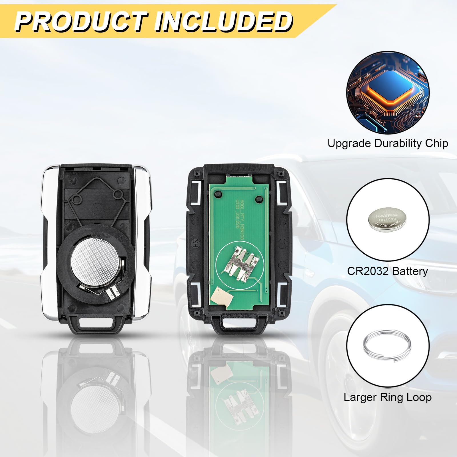 Vurkcy key fob electronics preinstalled for quick setup