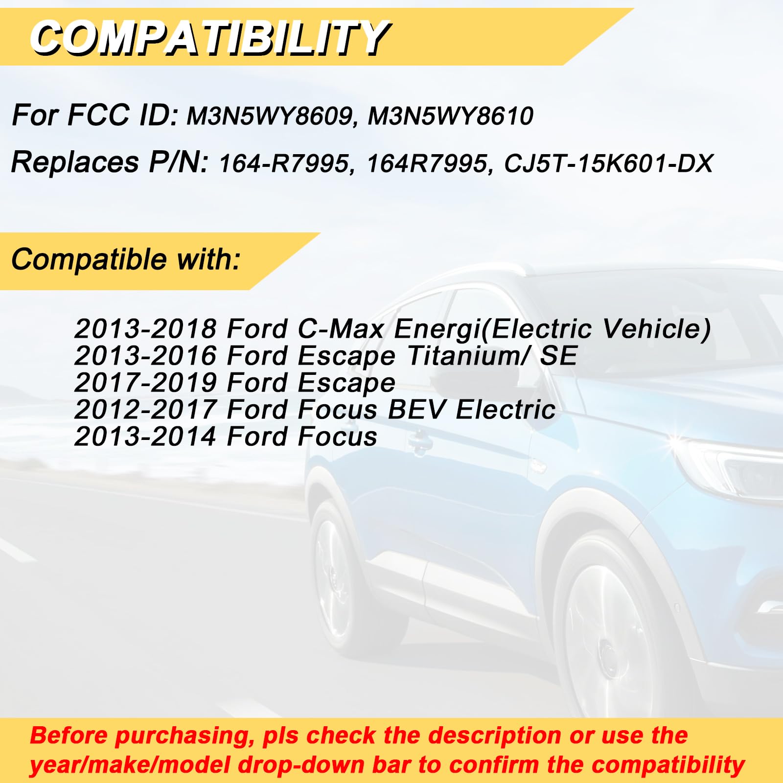 Vurkcy Ford Escape key fob showing clearly labeled buttons for quick access.