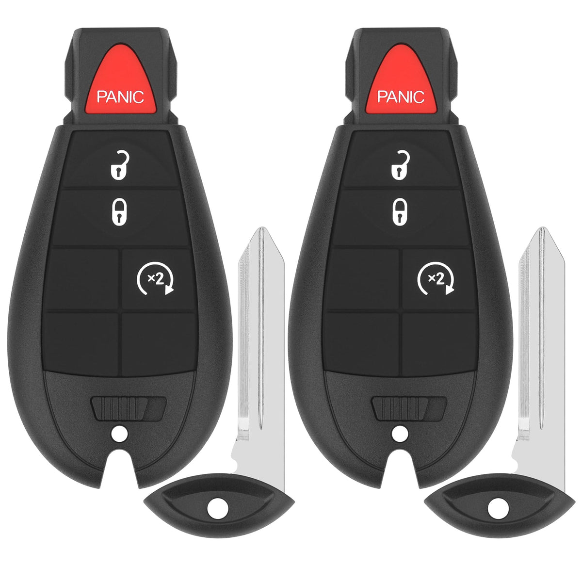 Vurkcy GQ4-53T front view key fob for Dodge Ram, quick replacement