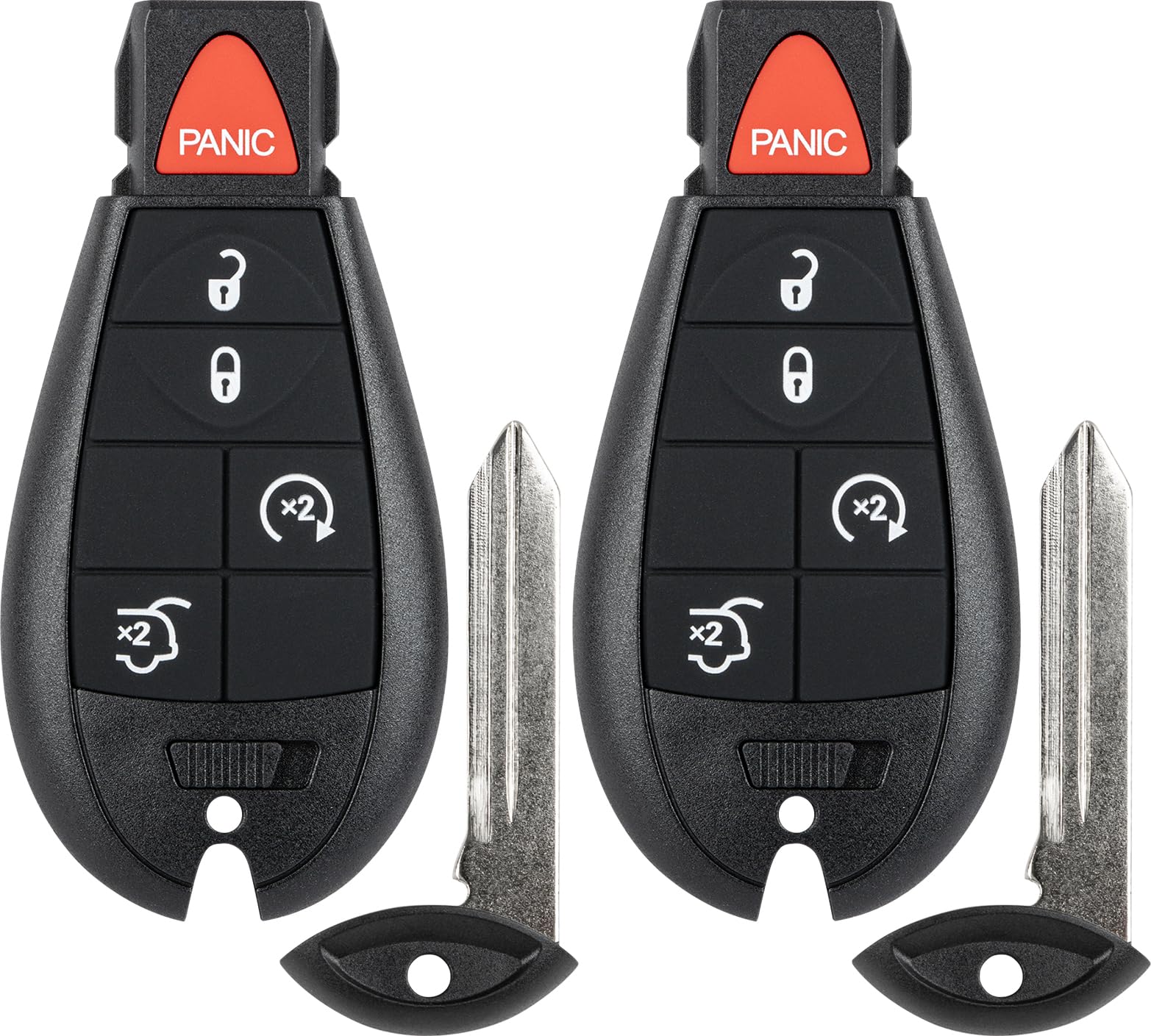 Vurkcy Grand Cherokee key fob front view, replacement ready for use.