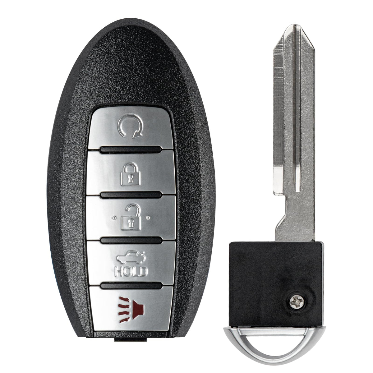 Vurkcy key fob front view shows easy-to-press buttons for compatible cars