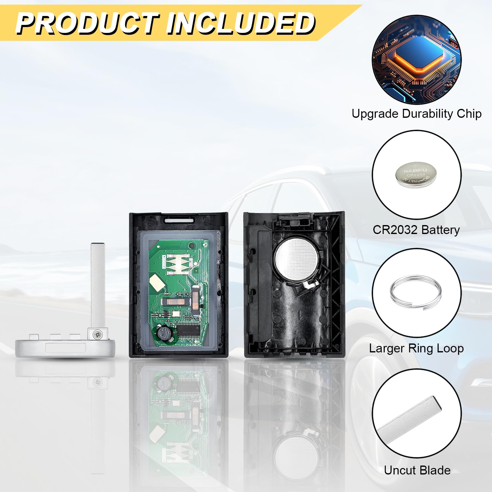 Vurkcy key fob with premium plastic shell for durability