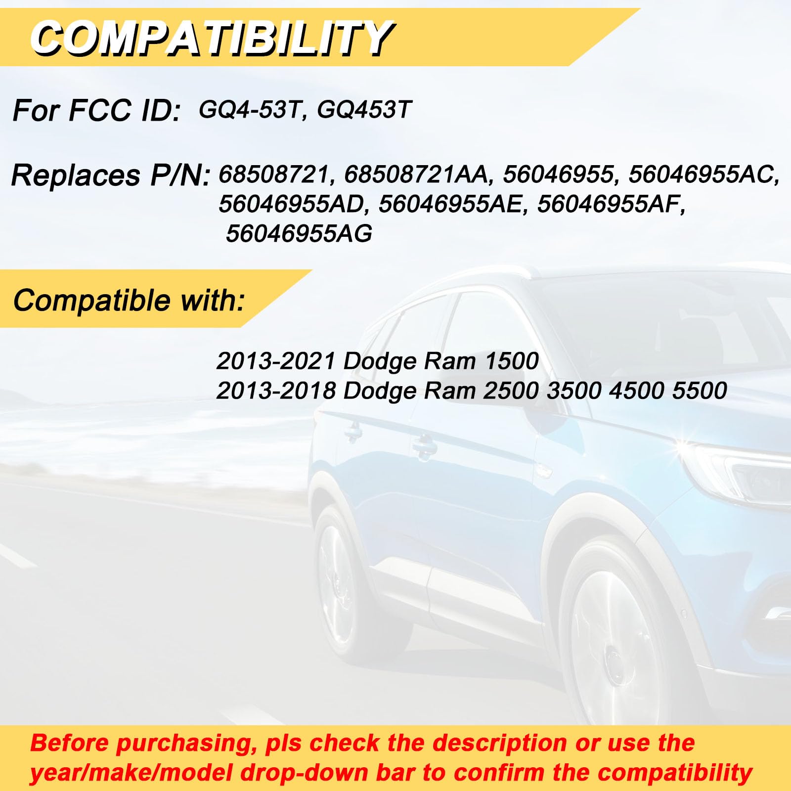 Vurkcy key fob Ram 2500 front view shows durable, easy-to-use remote