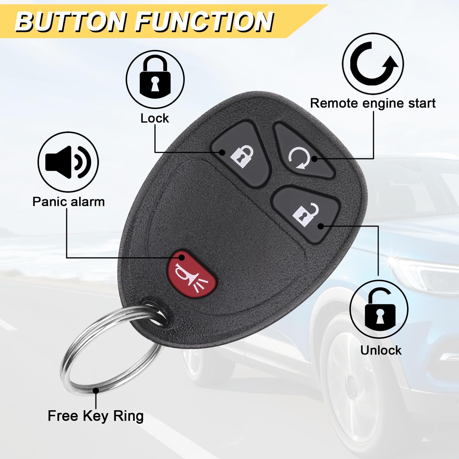 Vurkcy key fob remote electronics and battery inside confirms ready-to-use replacement