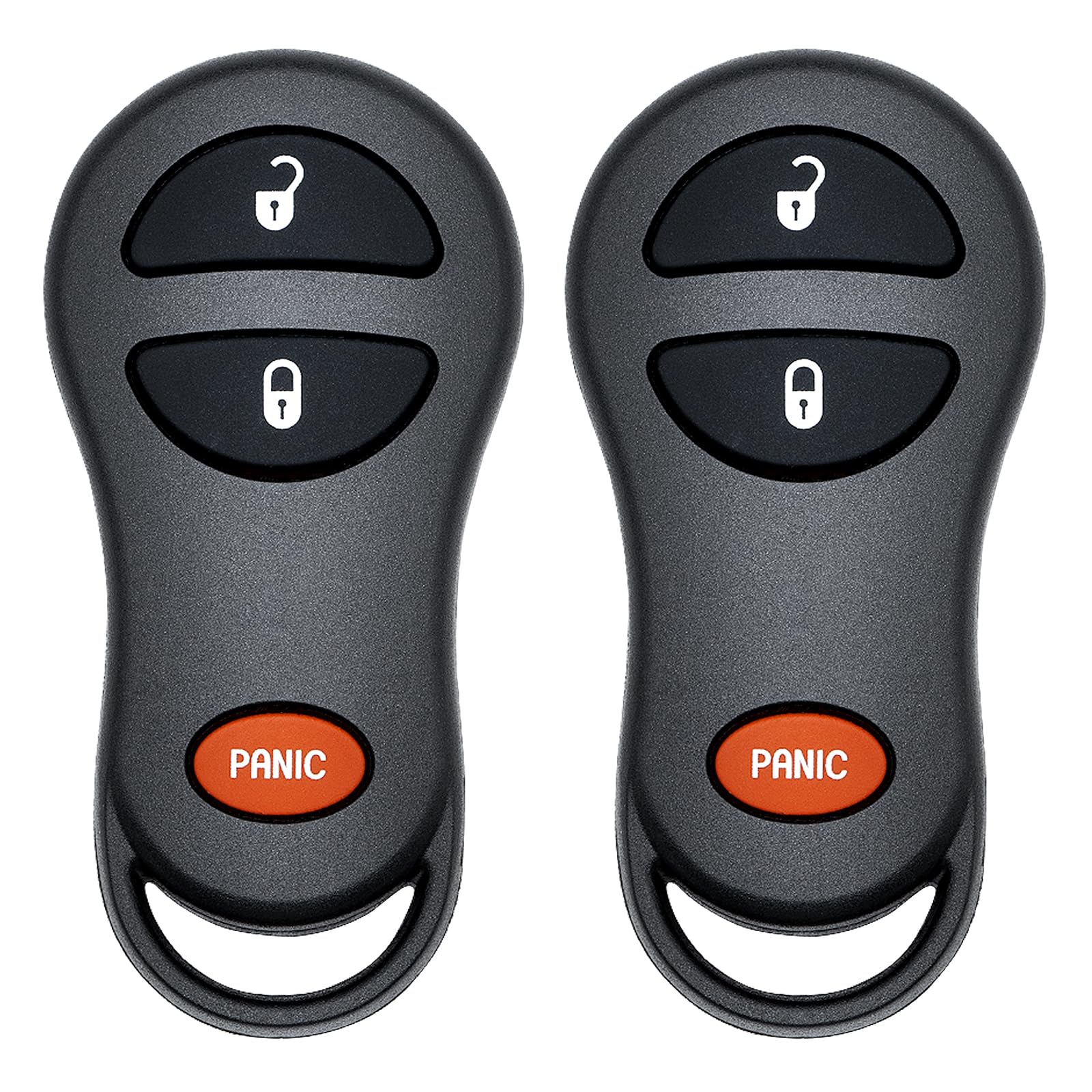 Vurkcy key fob replacement for Dodge Ram with two buttons, ready to program.
