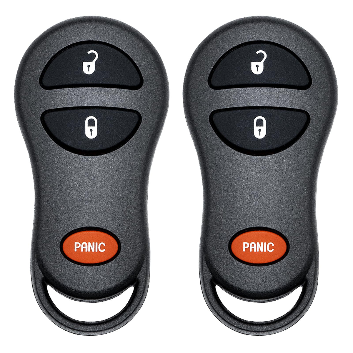 Vurkcy key fob replacement for Dodge Ram with two buttons, ready to program.