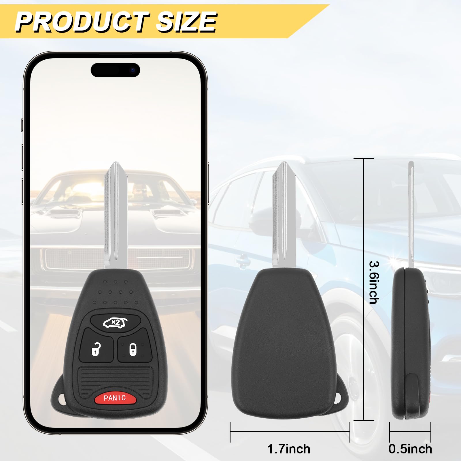 Vurkcy key fob replacement electronics preinstalled for quick setup