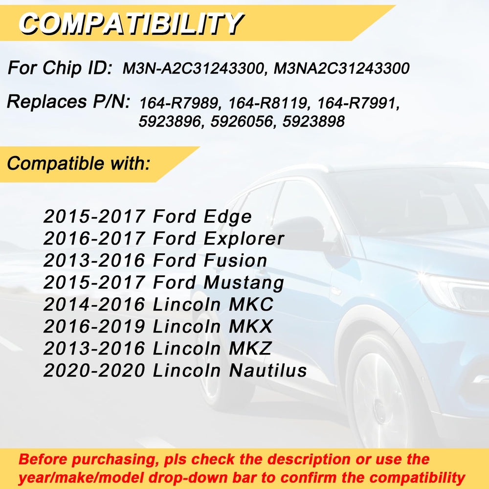 Vurkcy key fob replacement for Explorer 2016-2017, buttons detail for easy access