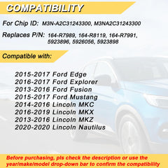 Vurkcy key fob replacement for Explorer 2016-2017, buttons detail for easy access