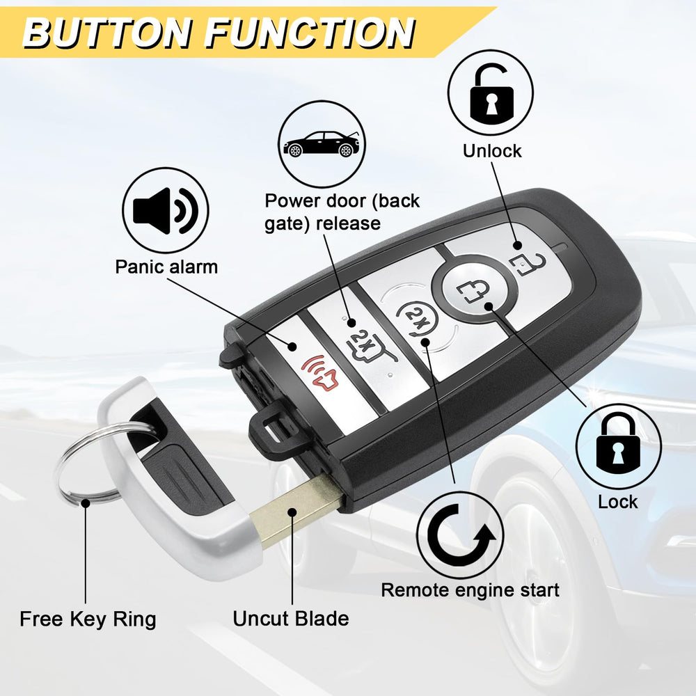 Vurkcy key fob for Ford Expedition - side view, rugged reliability.