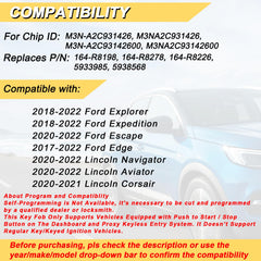 Vurkcy key fob for Ford Explorer - buttons close-up, tactile control.