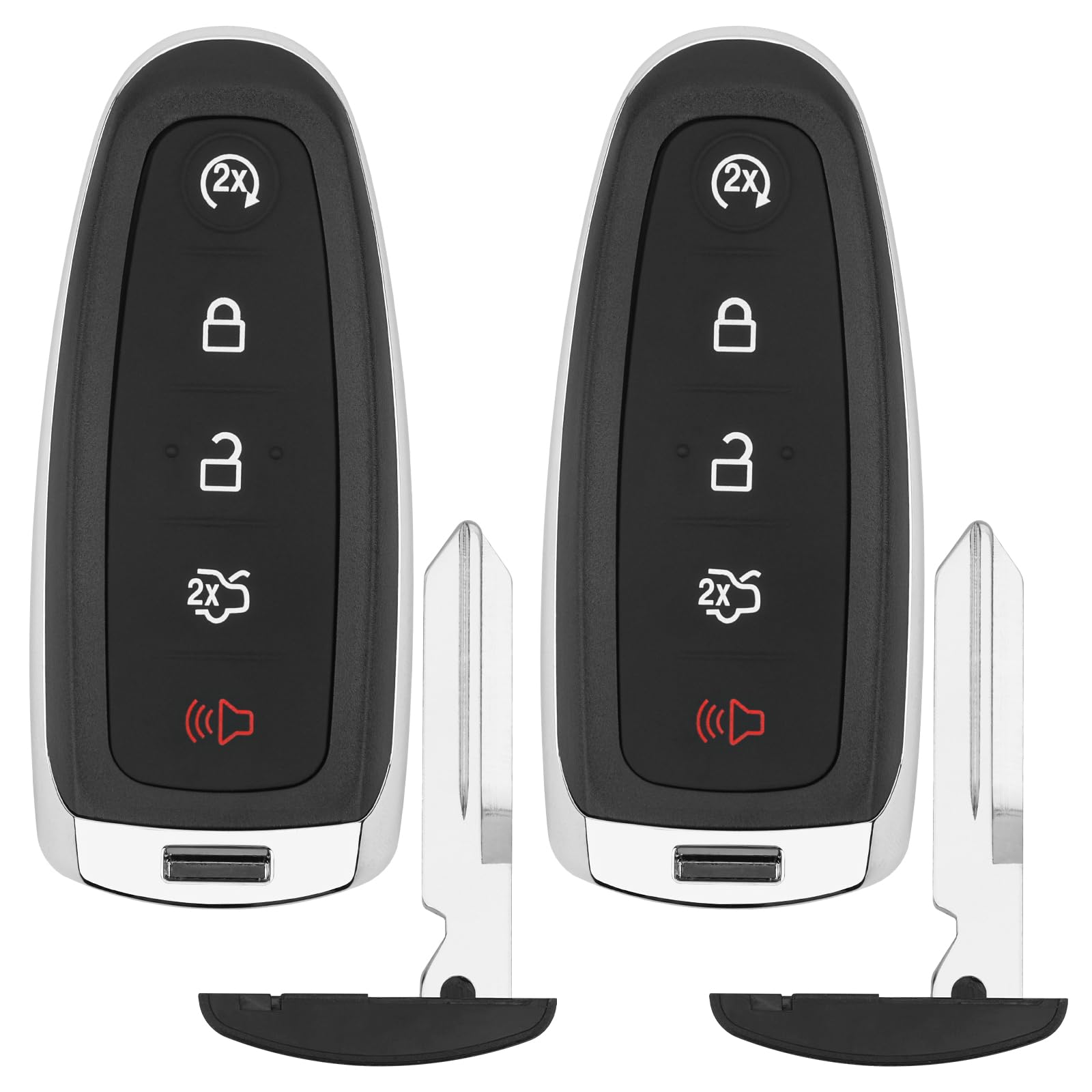 Vurkcy key fob front view with easy-to-press buttons.