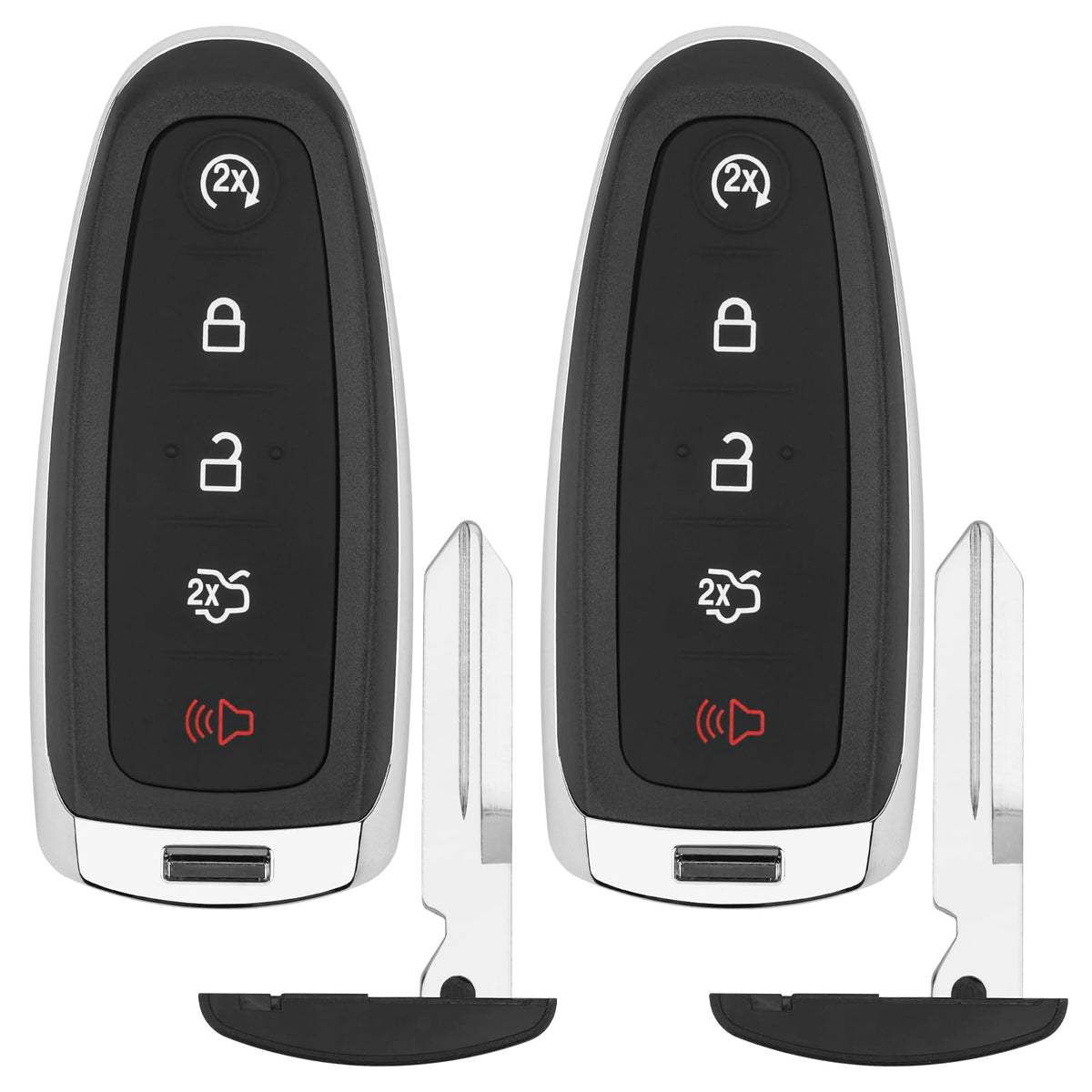 Vurkcy key fob front view with easy-to-press buttons.