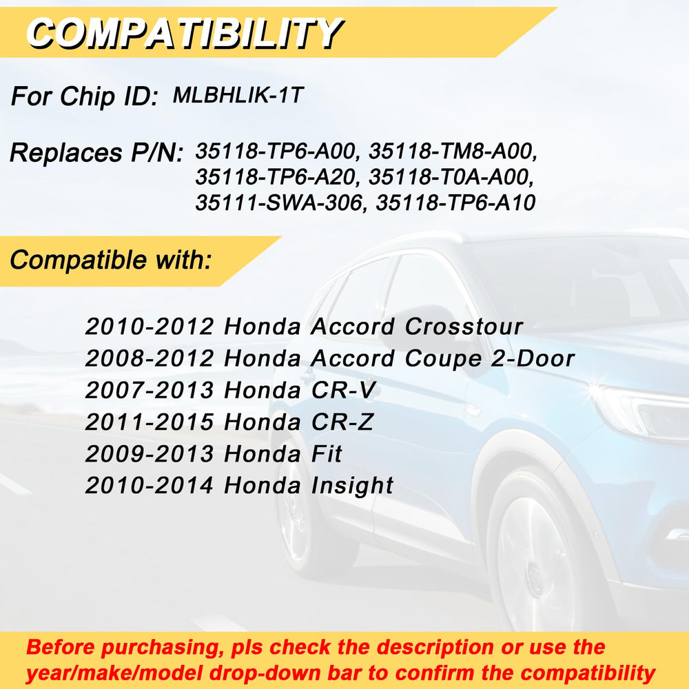 Vurkcy Honda Accord replacement key fob buttons close-up for quick access