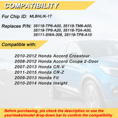 Vurkcy Honda Accord replacement key fob buttons close-up for quick access