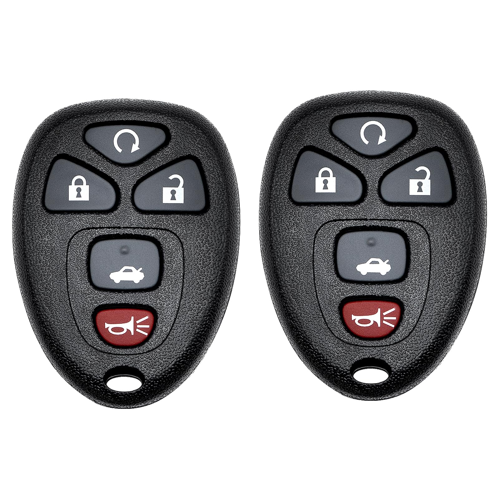 Vurkcy key fob replacement for GM cars, 2-pack included.