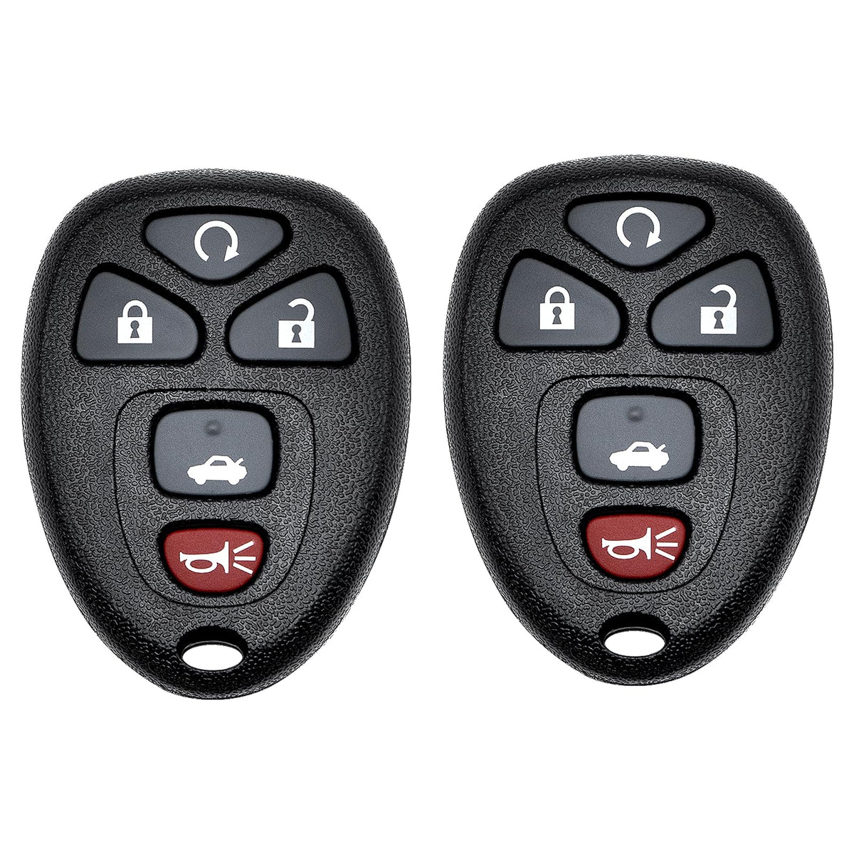 Vurkcy key fob replacement for GM cars, 2-pack included.