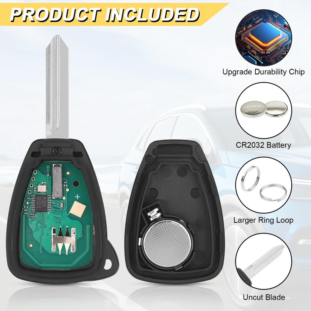 Vurkcy key fob replacement durable plastic shell for daily use
