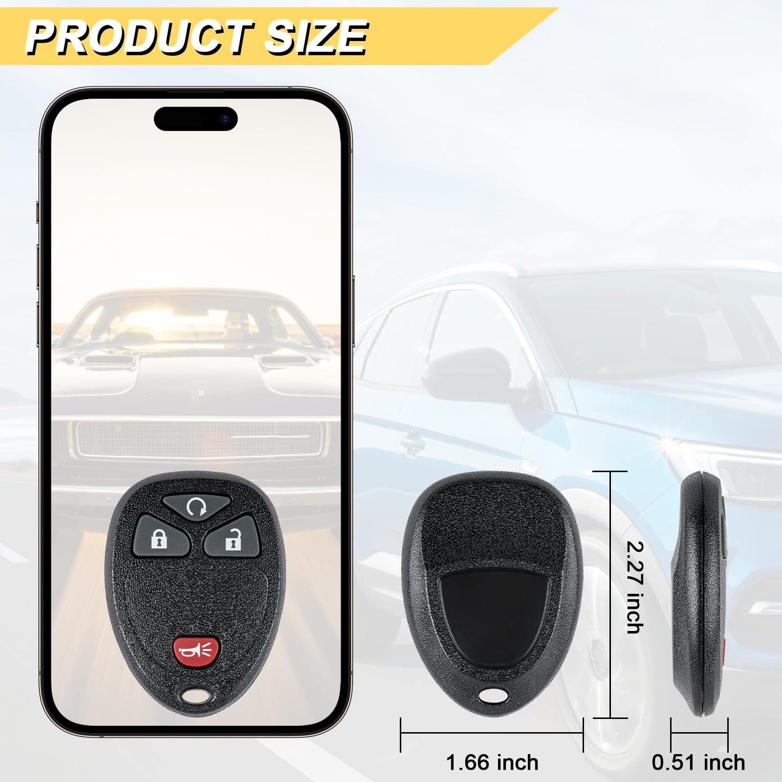 Vurkcy KOBGT04A remote for Uplander, back view, battery pre-installed for faster setup