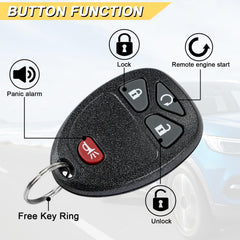 Vurkcy KOBGT04A remote for Uplander, front view, 4 button design ready for replacement