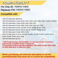 Vurkcy Mercedes key fob back view with preinstalled battery for immediate use