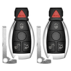 Vurkcy Mercedes remote front view with four-button layout for easy access.