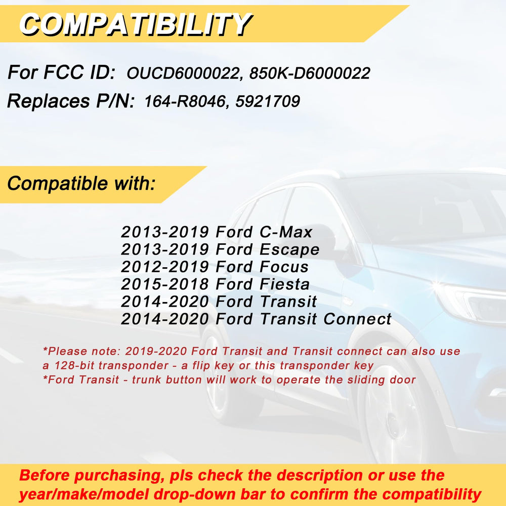 Vurkcy OUCD6000022 remote fob with original-style electronics pre-installed.