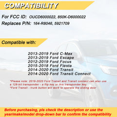 Vurkcy OUCD6000022 remote fob with original-style electronics pre-installed.