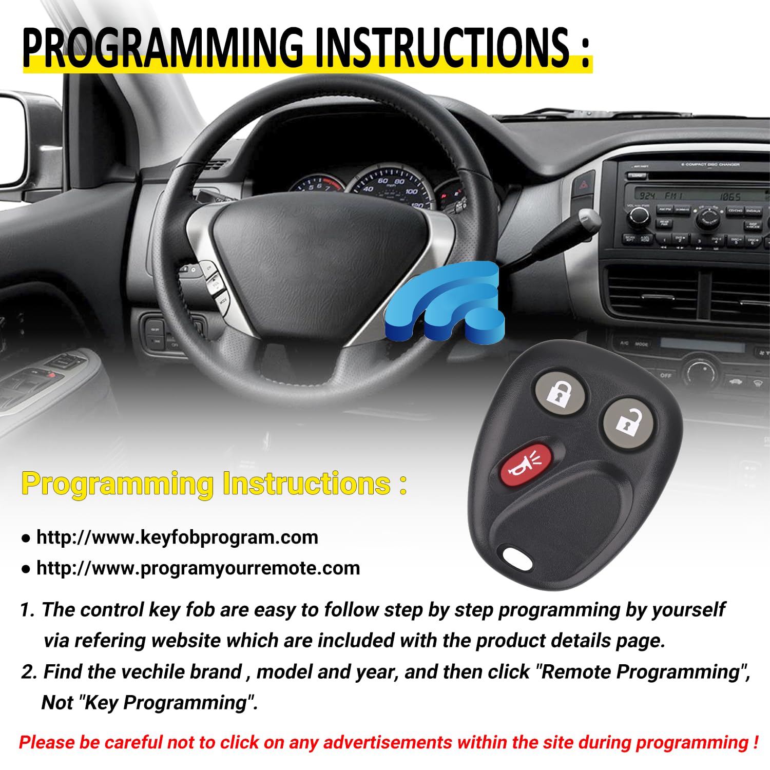 Vurkcy pack of 2 remotes for convenient GM vehicle replacement.