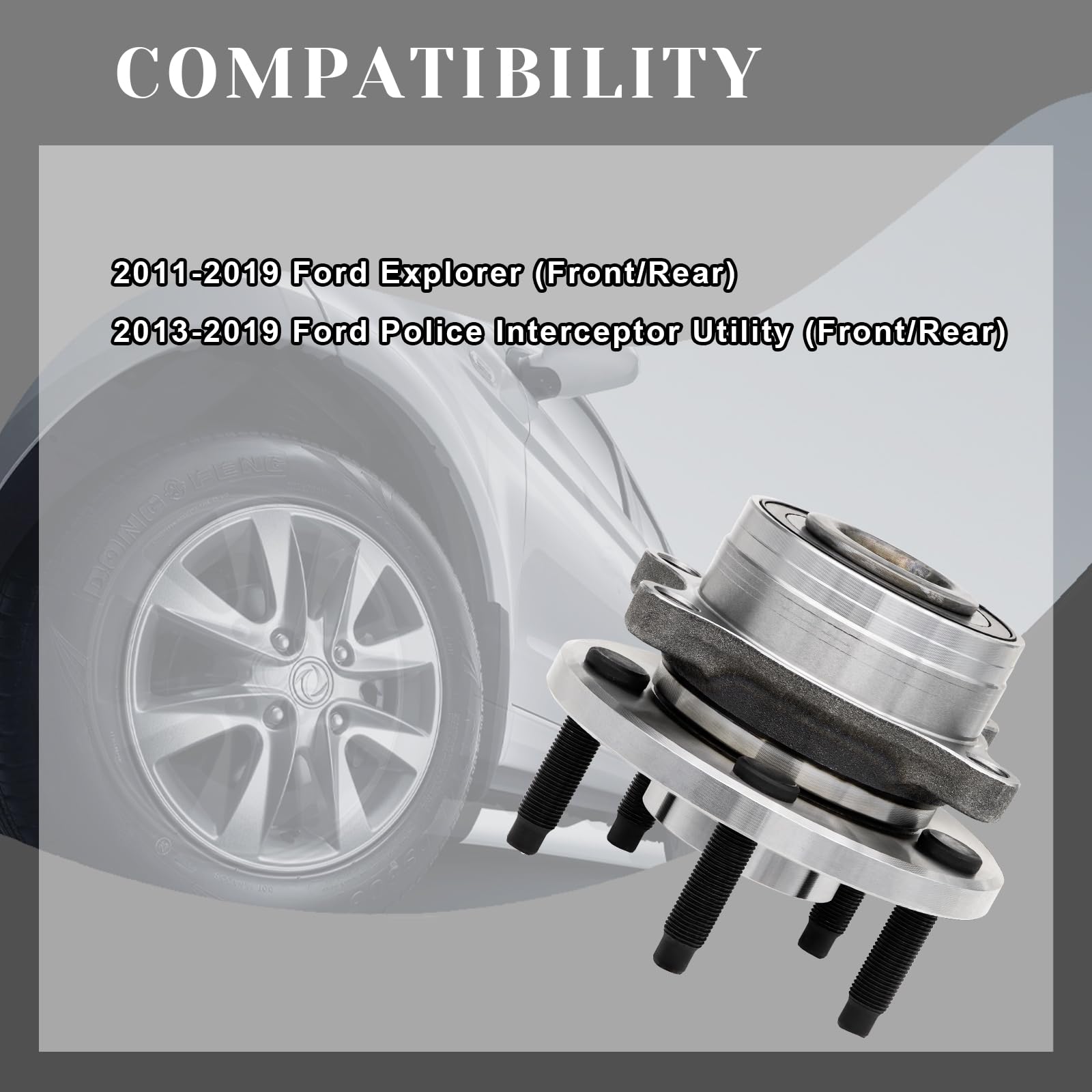 Vurkcy rear wheel bearing hub assembly supports smooth, quiet SUV operation