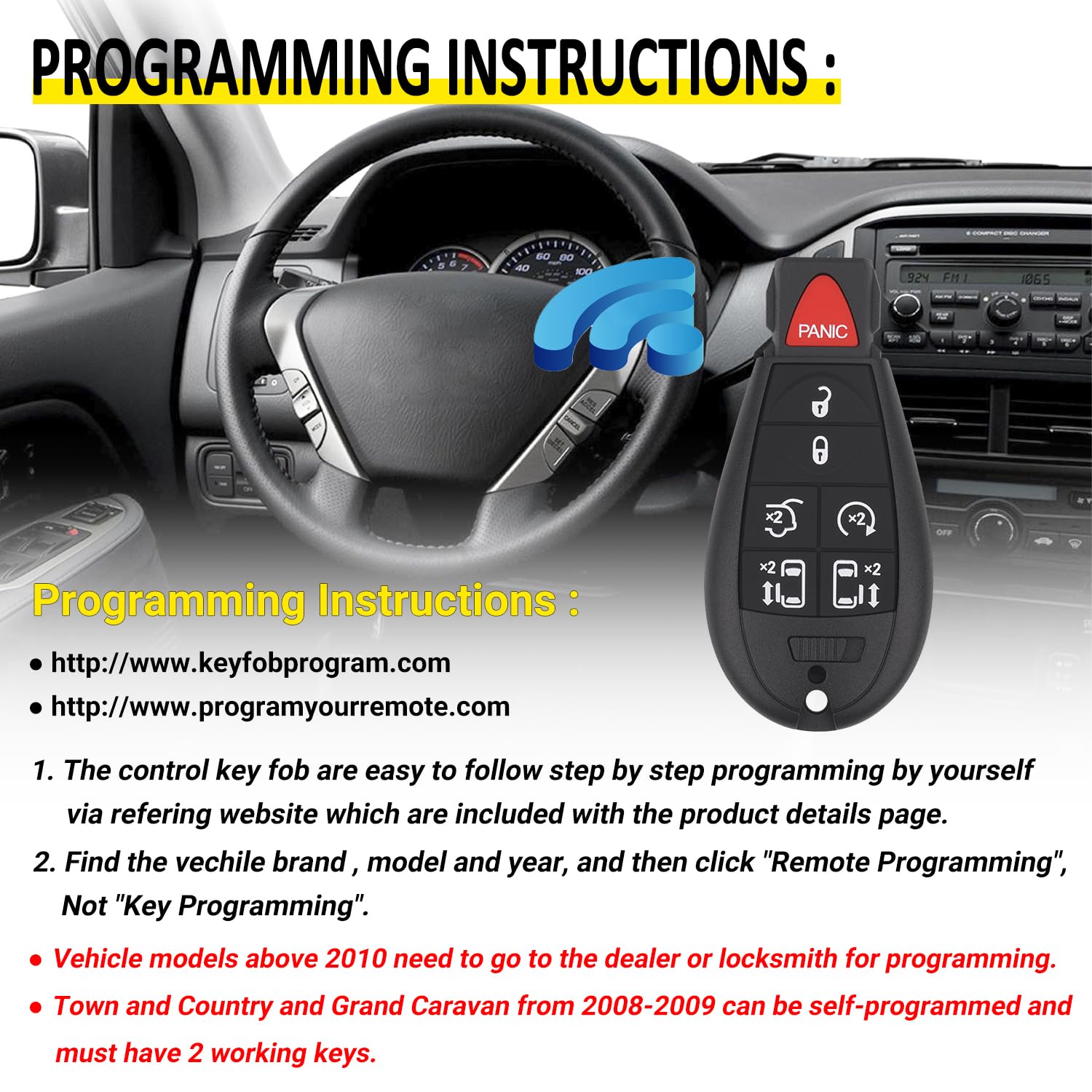 Vurkcy replacement remote for M3N5WY783X IYZ-C01C compatibility