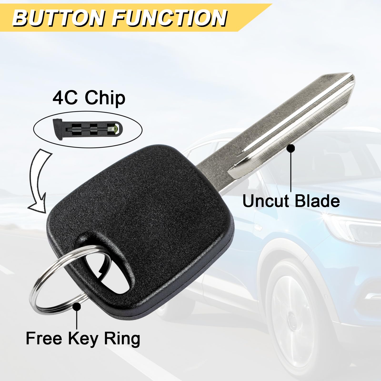 Two uncut Vurkcy remote keys pack for spare use.