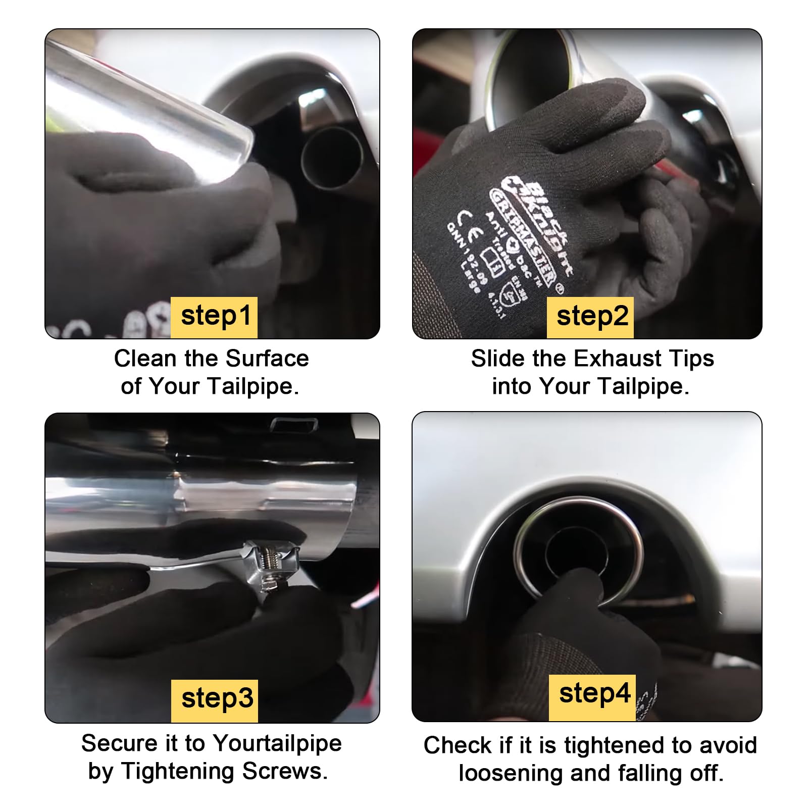 Vurkcy universal-fit tip suits most 2.5 OD exhaust systems.
