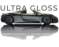 VViViD nano air-release technology enables smoother installation on charcoal grey wrap.