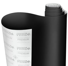 VViViD Black Matte wrap roll 5x6 showing a gloss-free finish for a sleek look