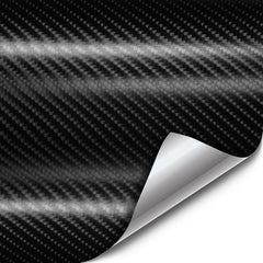 VViViD Black True R carbon fiber wrap roll showing size for easy DIY vehicle wrapping